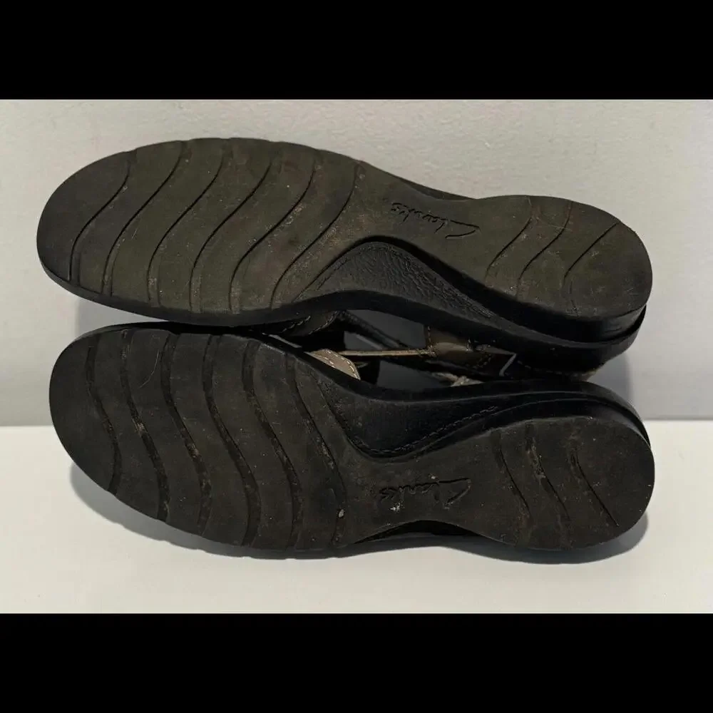 Womens Clark Shoes Size 8N Leather Upper Tan - Picture 5 of 6